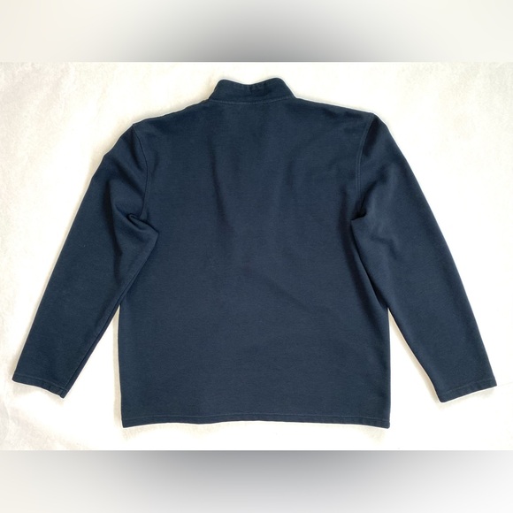 Calvin Klein Men’s Navy Blue Pullover Slim Fit 1/4 Zip Long Sleeve Sweater Sz XL - Picture 3 of 10